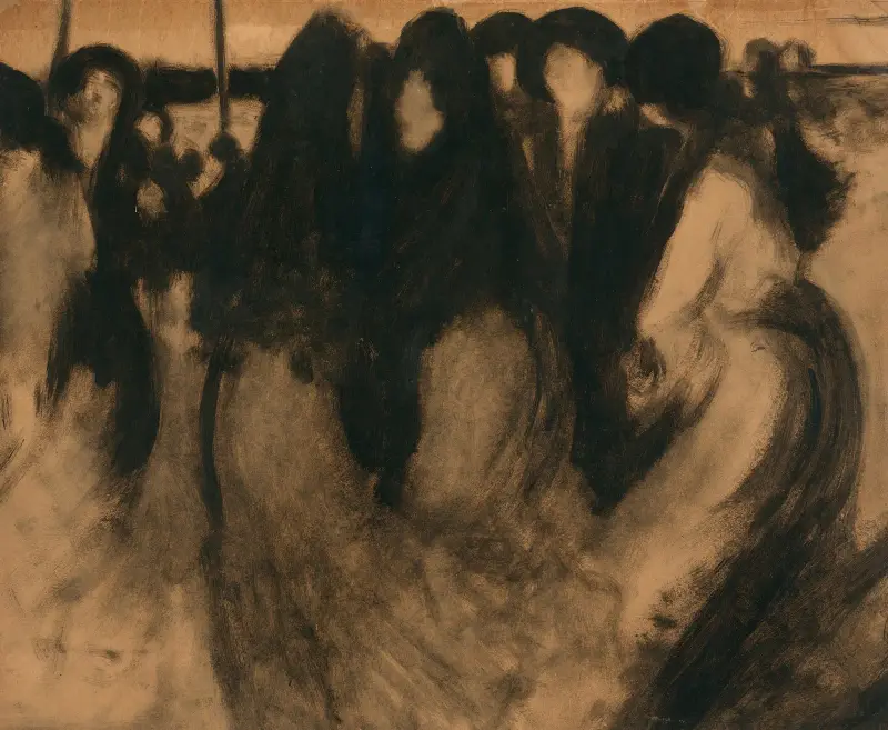 Kvinnor i landskap av Eugène Carriere