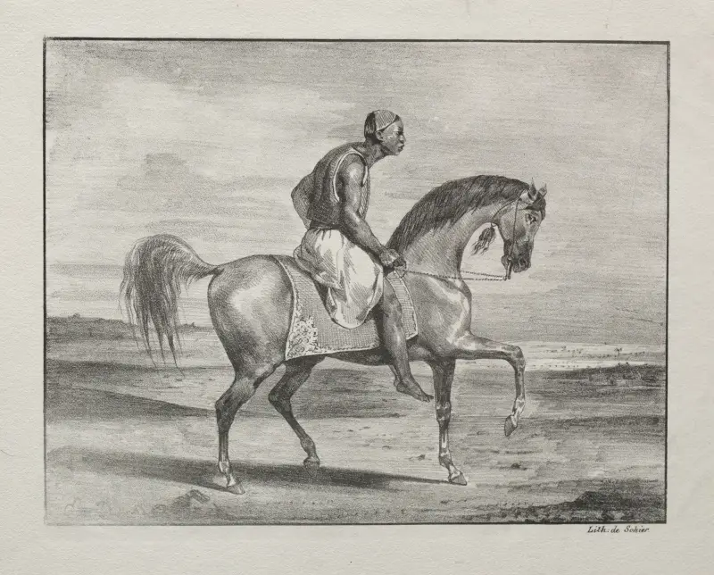 African on Horseback av Eugène Delacroix