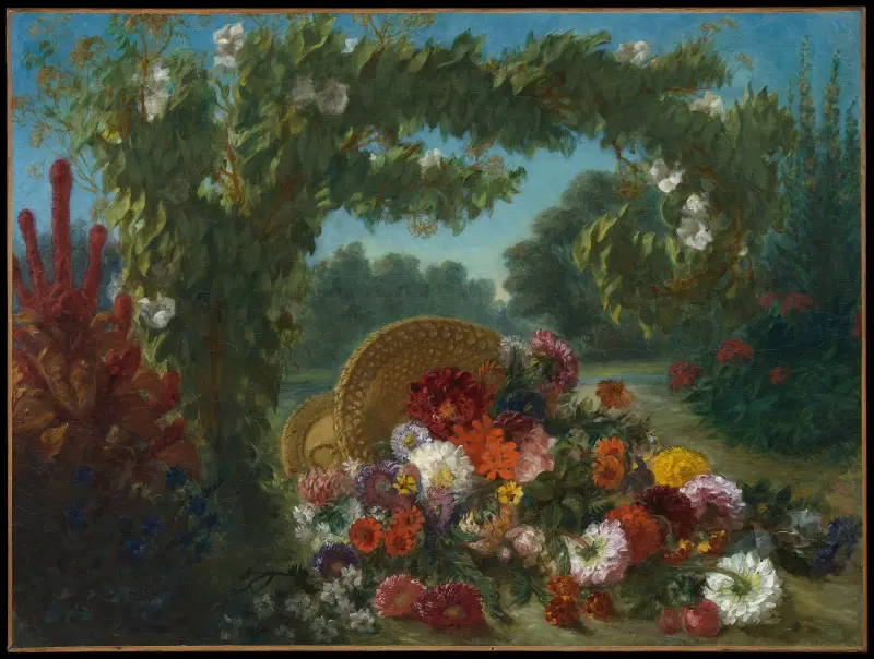 Basket of Flowers av Eugène Delacroix