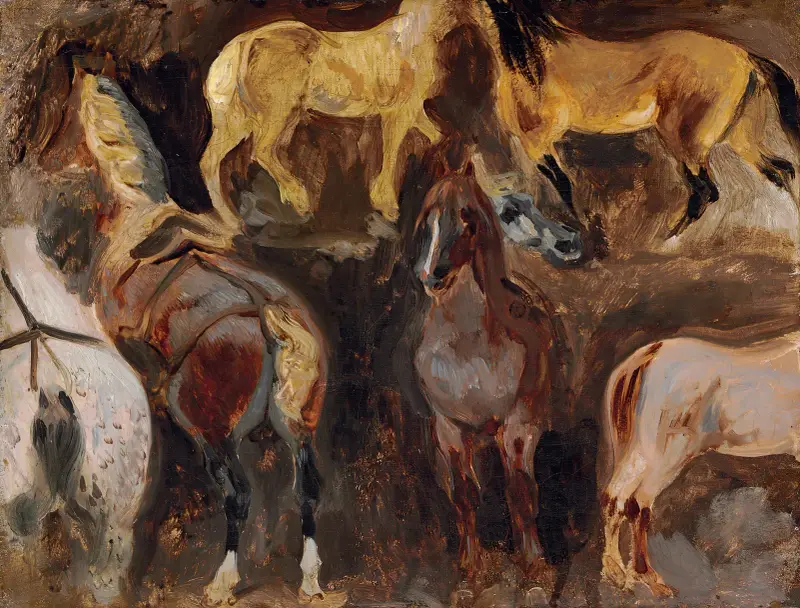 Pferdestudie von Eugène Delacroix