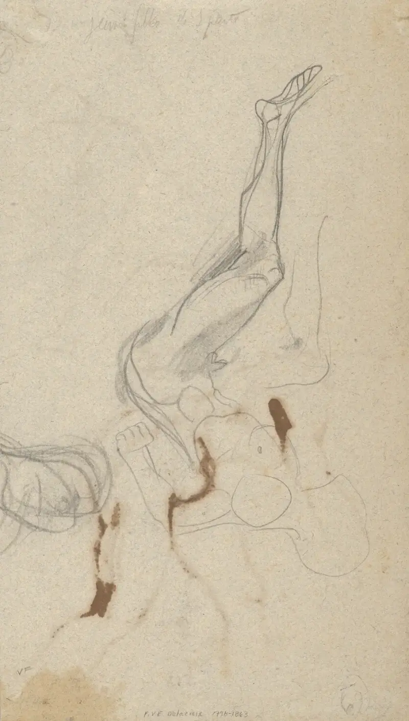 Studie figur, Eugène Delacroix