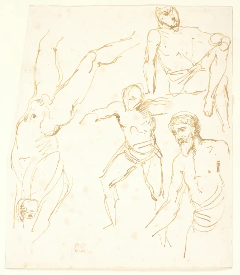 Vier Lebensstudien von Eugène Delacroix