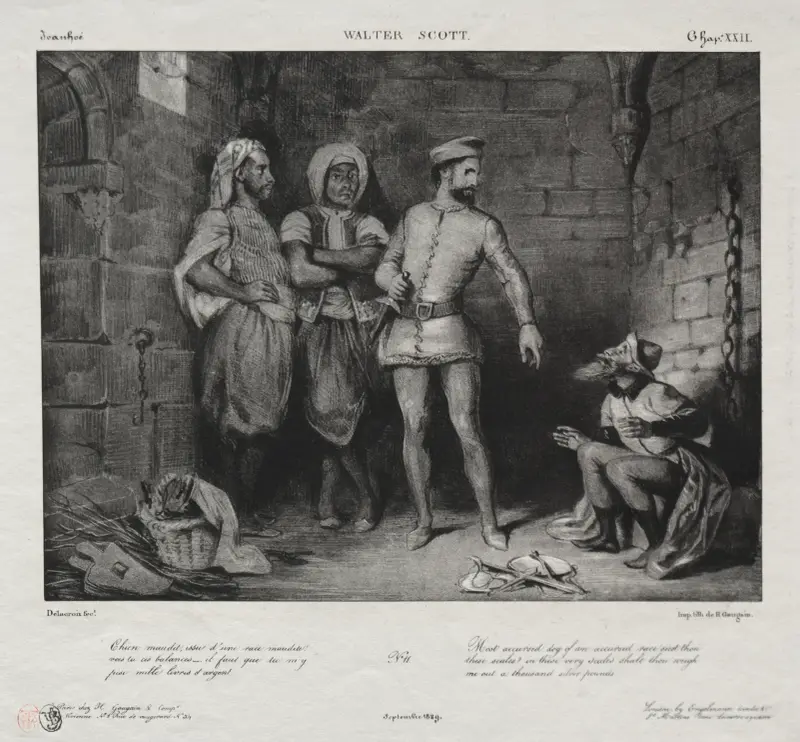 Fronte-Boeuf och juden av Eugène Delacroix