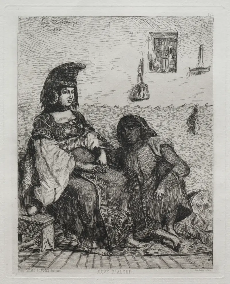 Jewish Woman of Algiers av Eugène Delacroix