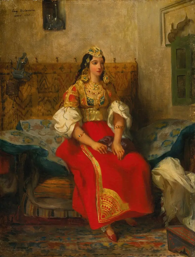 Juive de Tanger en costume d’appart av Eugène Delacroix