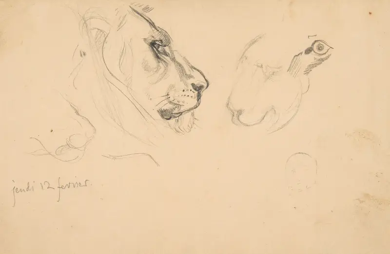 Sketchbook with views of Tours, France and its environs av Eugène Delacroix