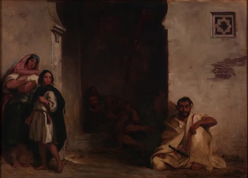 Straße in Meknes von Eugène Delacroix