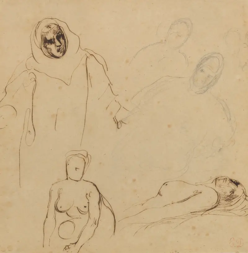 Studie ke Kryštofu Kolumbovi, Eugène Delacroix