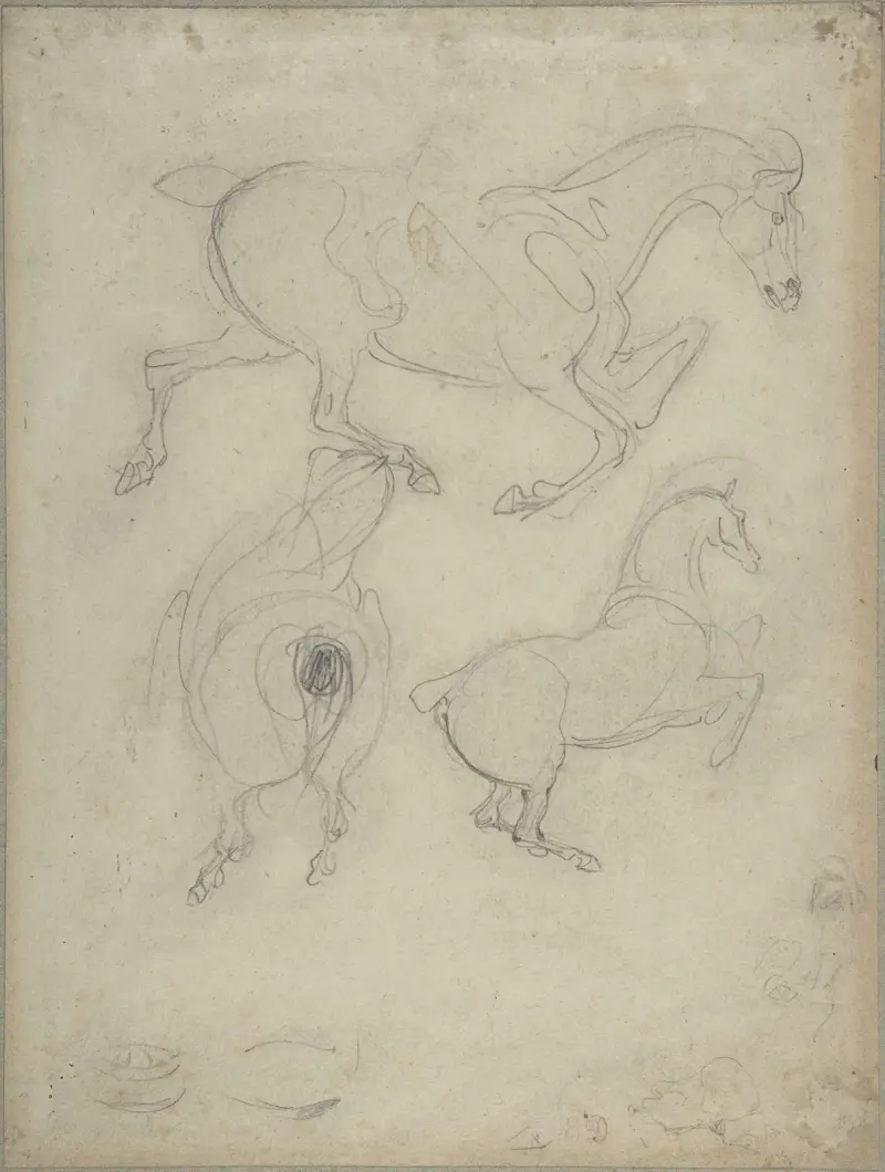 Studies of Horses av Eugène Delacroix