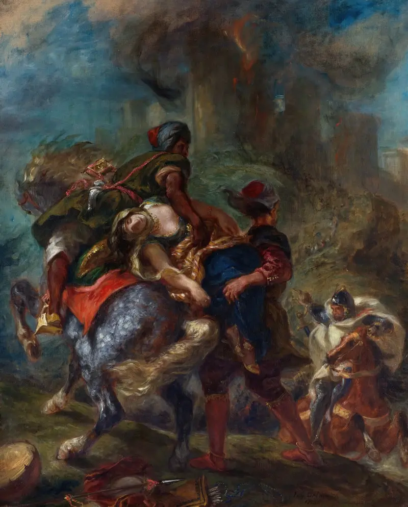 The Abduction of Rebecca av Eugène Delacroix