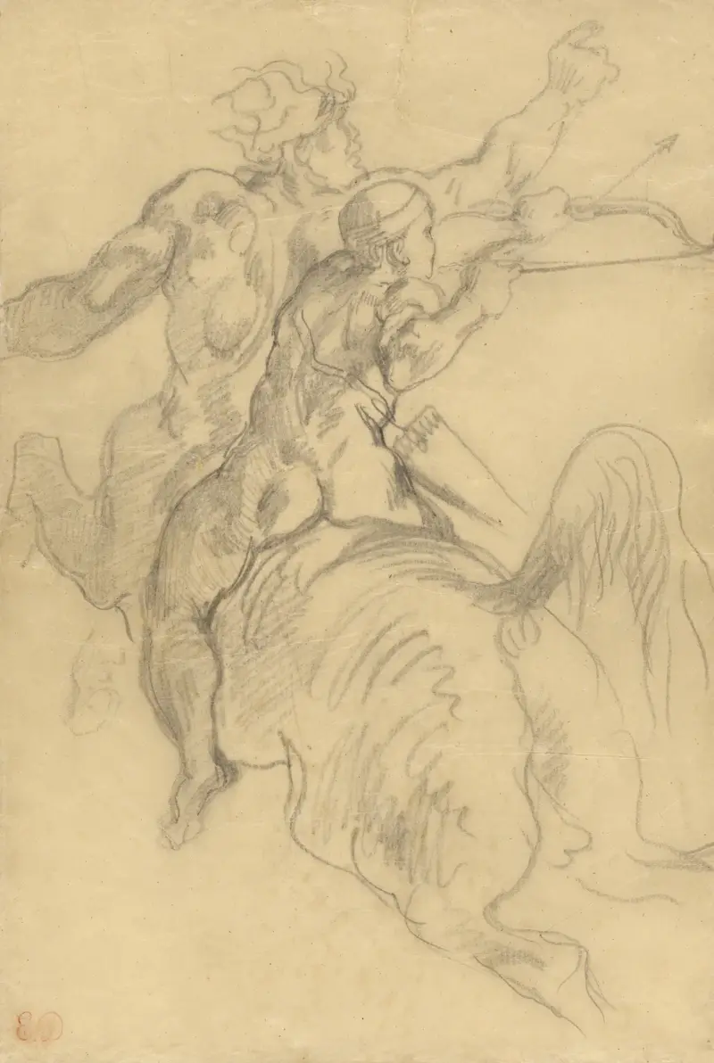 The Education of Achilles, 1844 – nr 1 av Eugène Delacroix