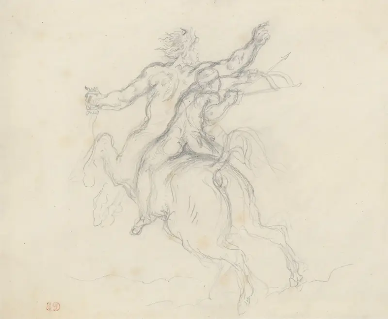 The Education of Achilles, 1844 – nr 2 av Eugène Delacroix