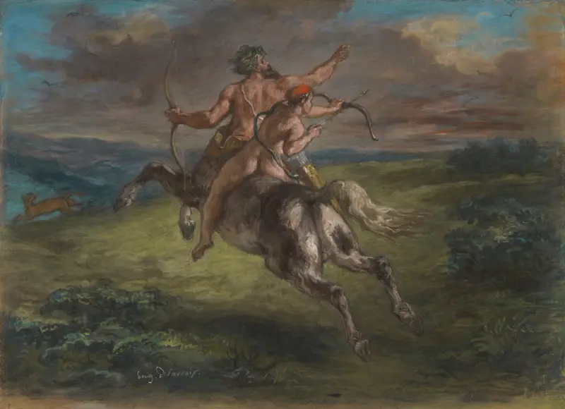 The Education of Achilles, 1862 av Eugène Delacroix