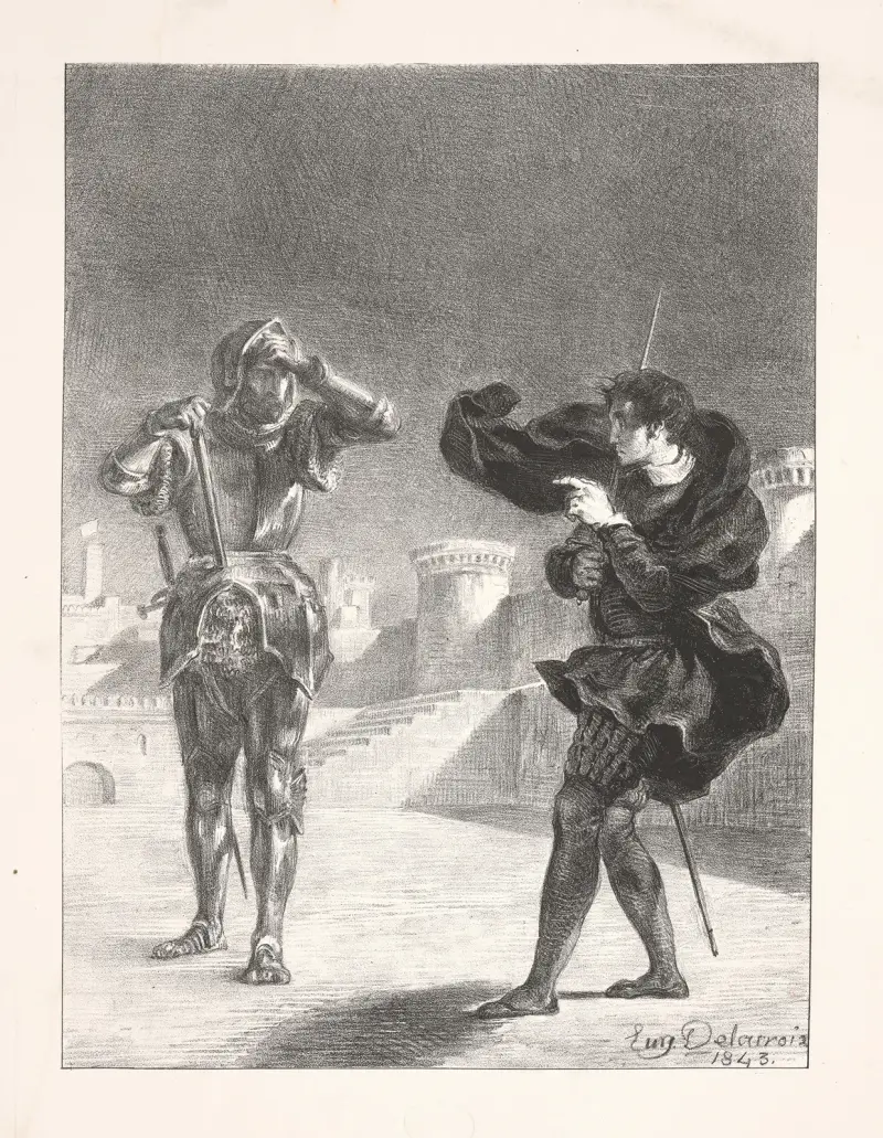 Duch na terase (Akt I, scéna V), Eugène Delacroix