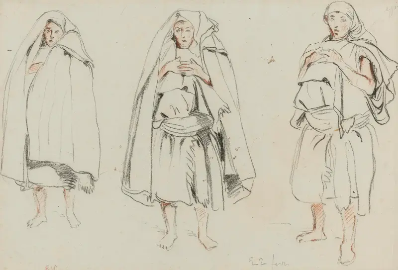 Tři postavy, Eugène Delacroix