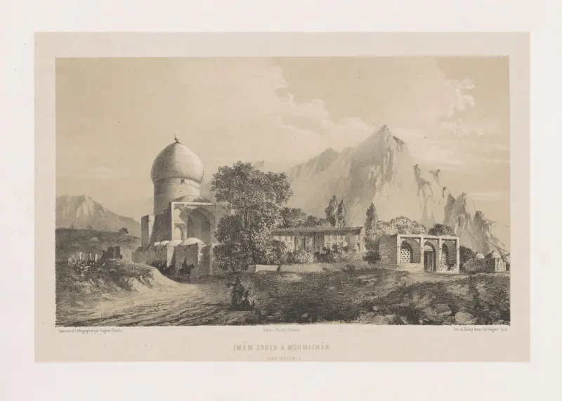 Imamzadeh i Kumichah (Irak Adjemi) av Eugène Flandin