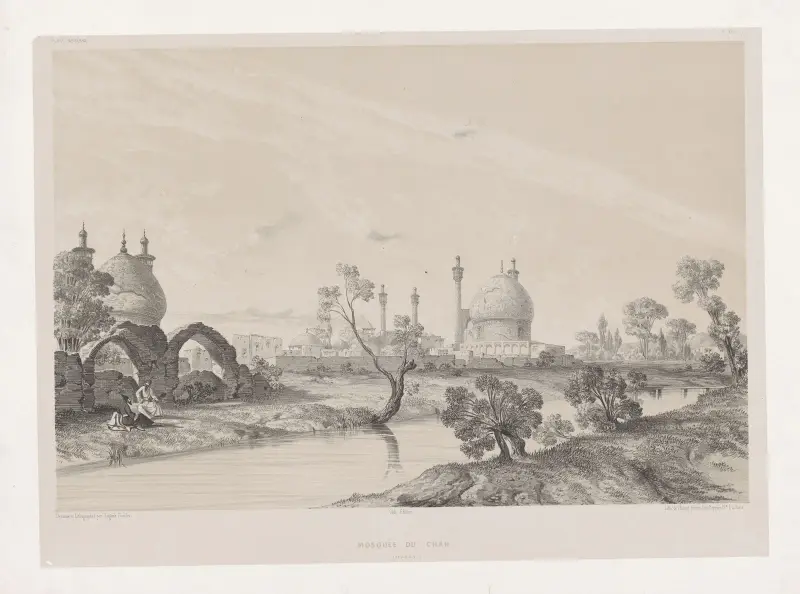 Mosquée du Châh (Ispahan) av Eugène Flandin