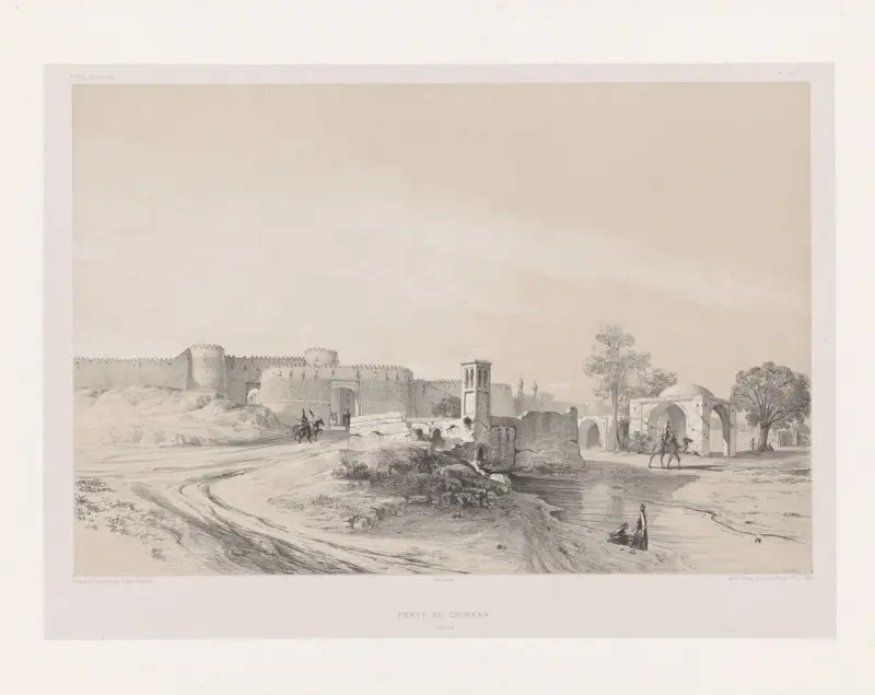 Porte de Chimrân Teheran av Eugène Flandin