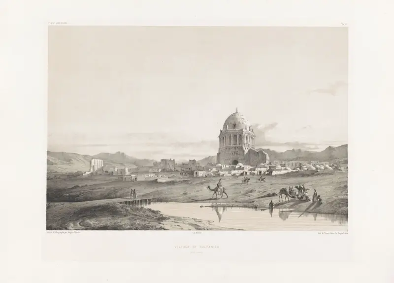 Dorf Sultanieh von Eugène Flandin