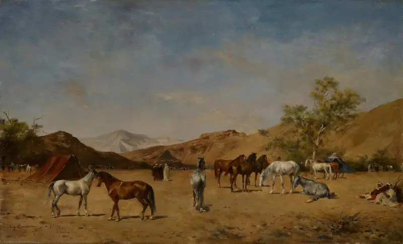 Arabský tábor, 1873, Eugène Fromentin