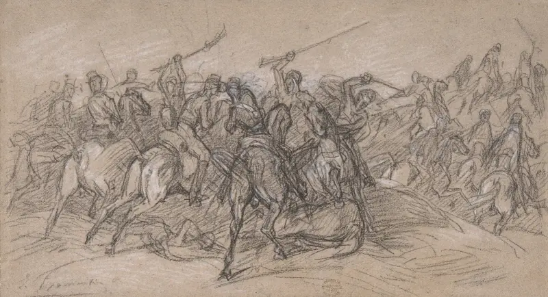 Arabische Scharmützel von Eugène Fromentin