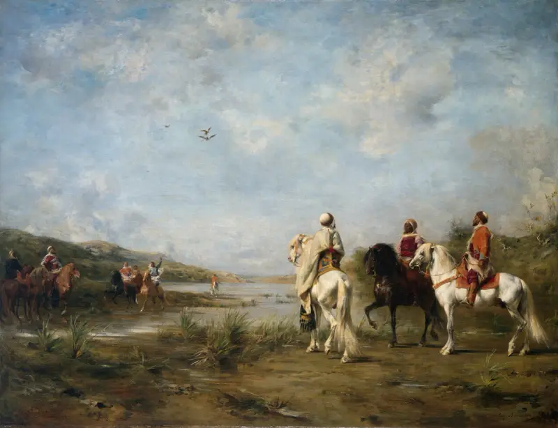 Falkjakt (’Algeriet påminner’) av Eugène Fromentin