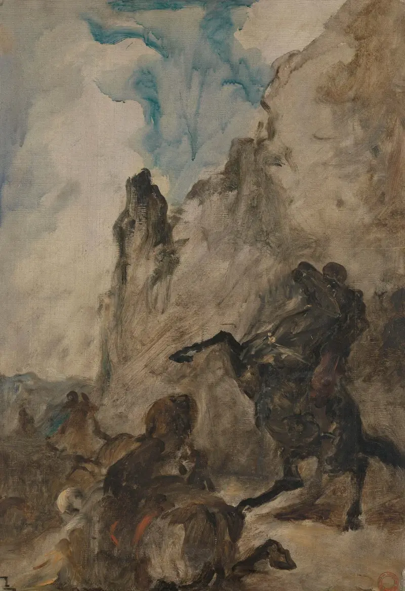Löwenjagd von Eugène Fromentin