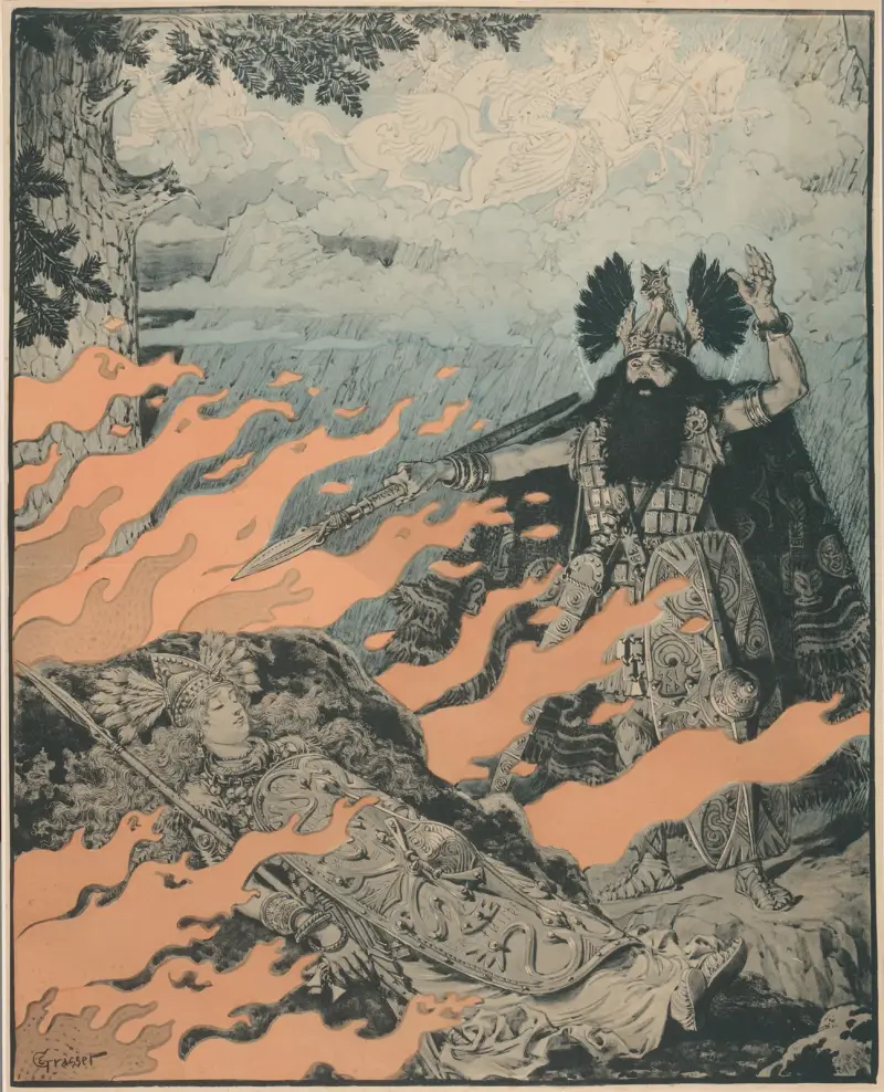 Plakat für Die Walküre von Richard Wagner von Eugène Grasset