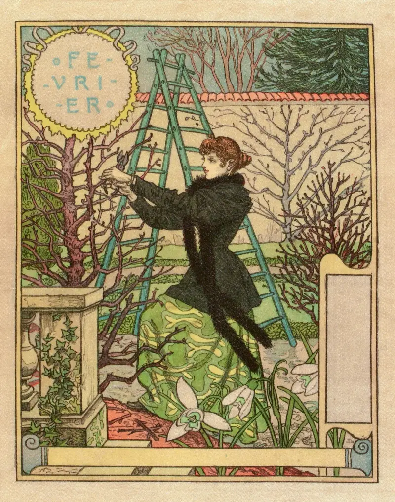 Februari av Eugène Grasset