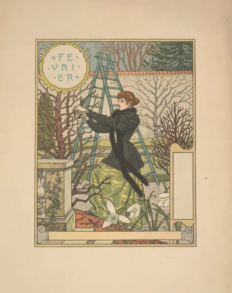 Februari av Eugène Grasset
