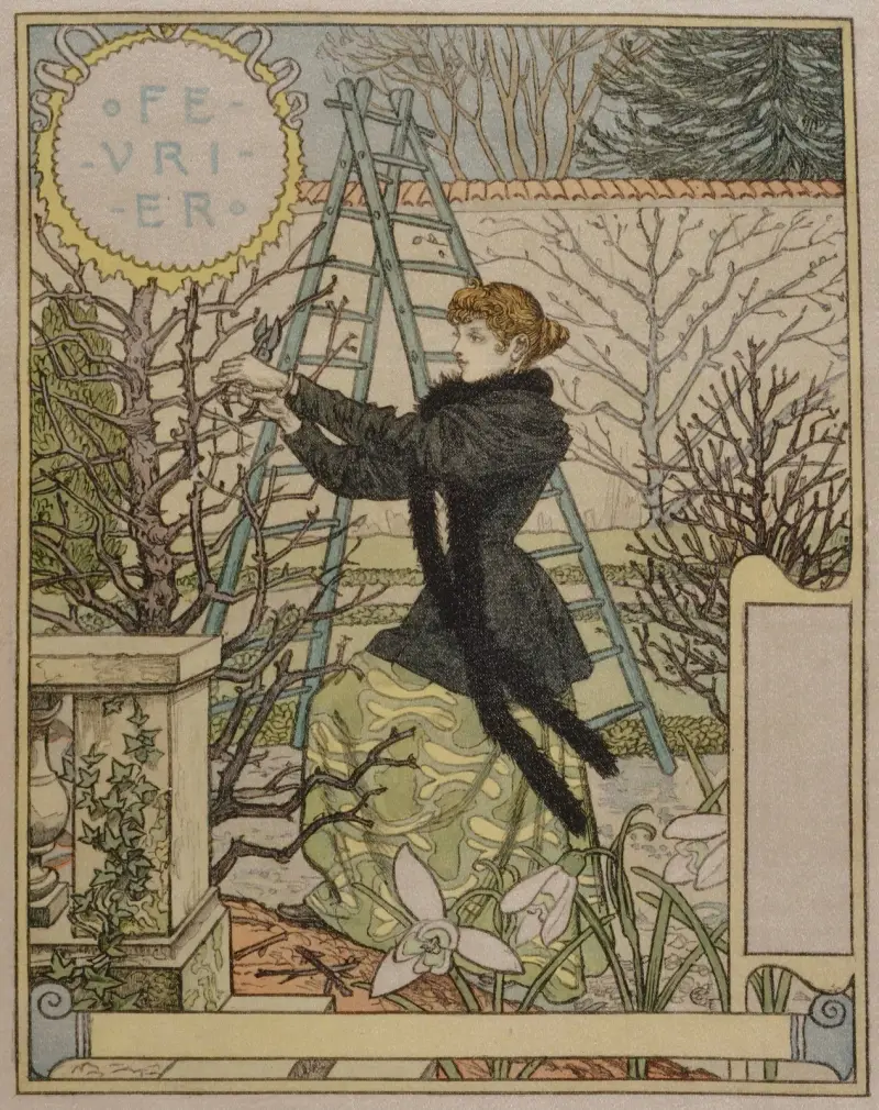 Februari av Eugène Grasset