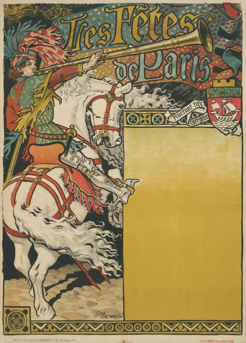 Les Fêtes de Paris. Fluctuat nec mergitur av Eugène Grasset