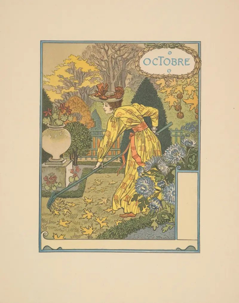 Oktober av Eugène Grasset