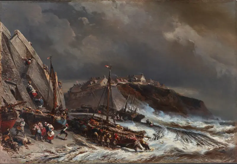 Přicházející bouře, Eugène Isabey
