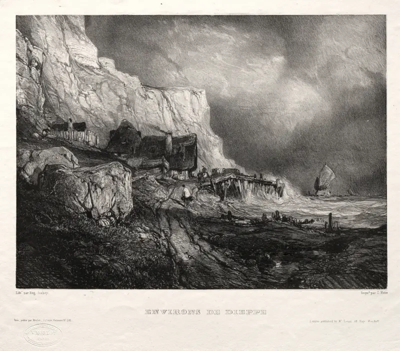 Omnejder vid Dieppe av Eugène Isabey