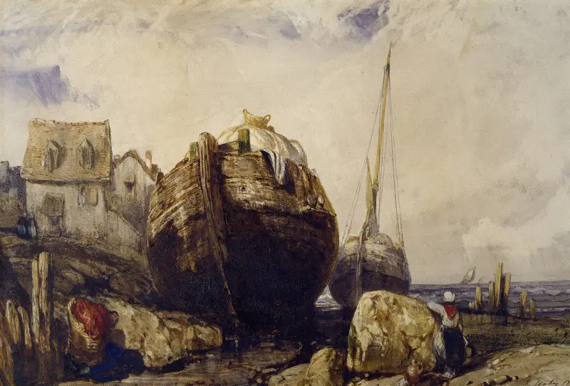 Fiskebåtar av Eugène Isabey