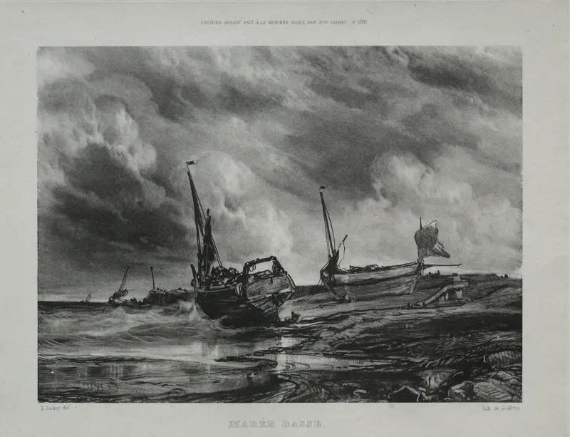 Niedrigwasser, 1831 von Eugène Isabey