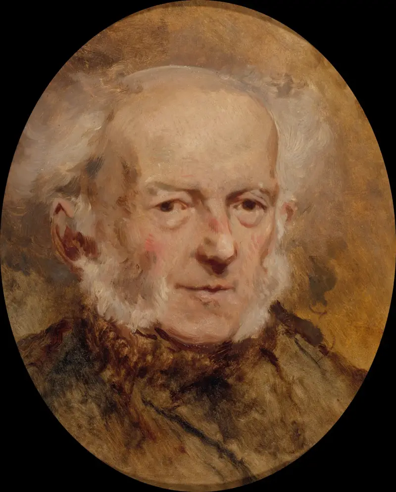 Porträt des Malers Jean-Baptiste Isabey, Vater des Künstlers von Eugène Isabey