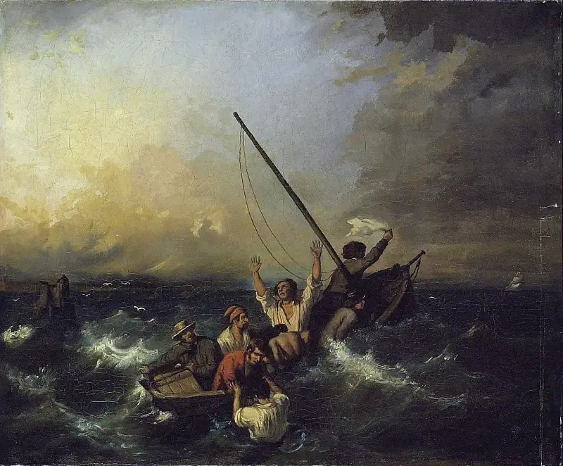 Skeppsbrott av Eugène Isabey