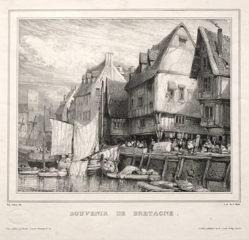 Souvenir från Bretagne av Eugène Isabey
