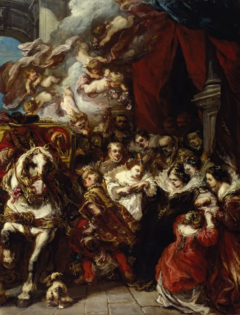 Die Abreise Elisabeths von Frankreich nach Spanien von Eugène Isabey