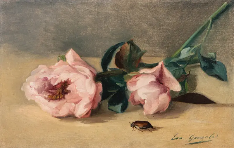 Les pivoines et le hanneton av Eva Gonzalès