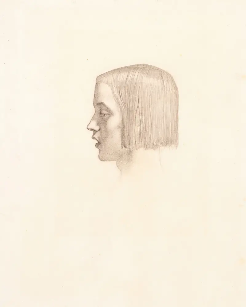 Isabella – Head study of the Youth av Sir John Everett Millais