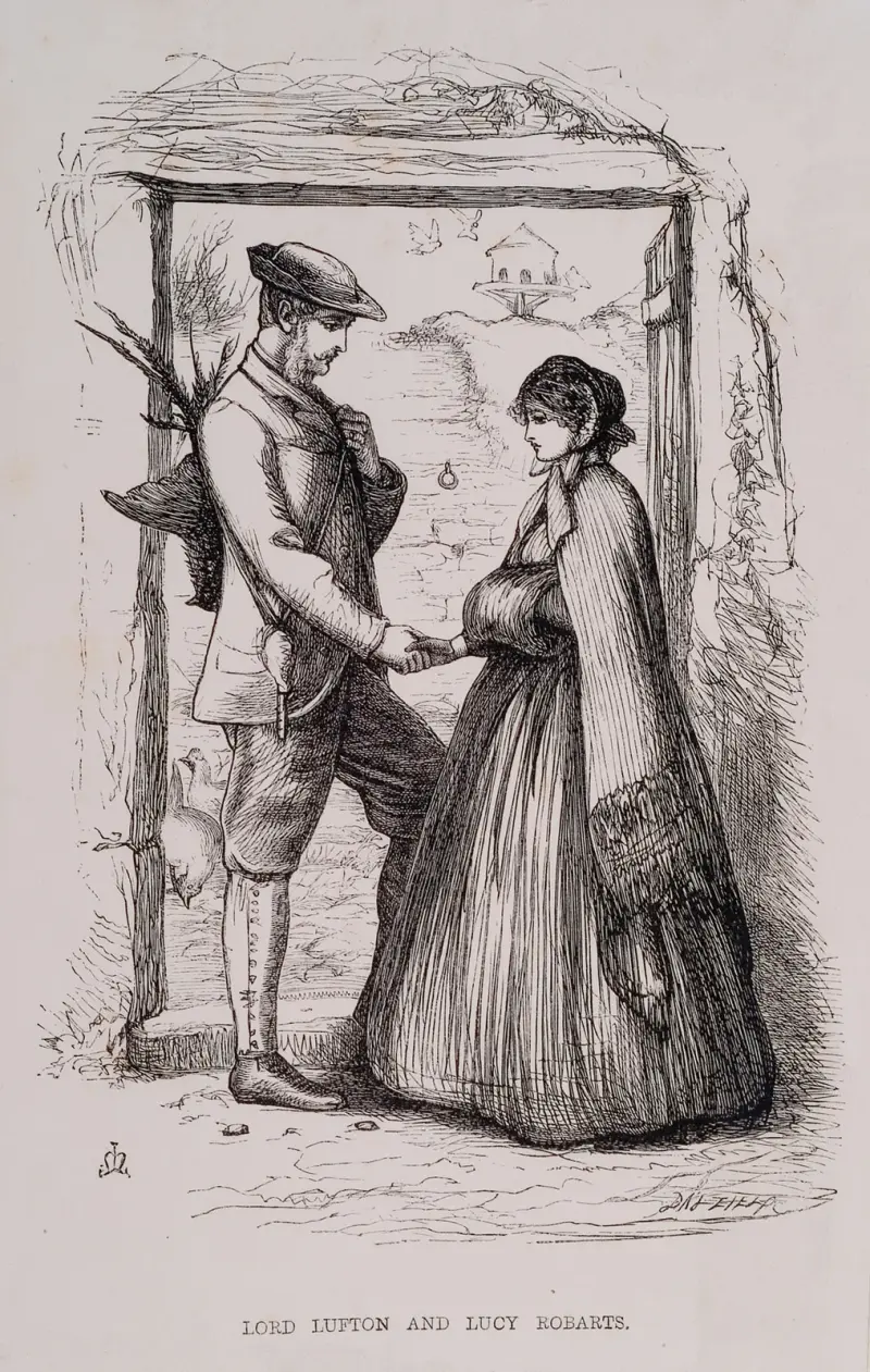 Lord Lufton and Lucy Robarts av Sir John Everett Millais