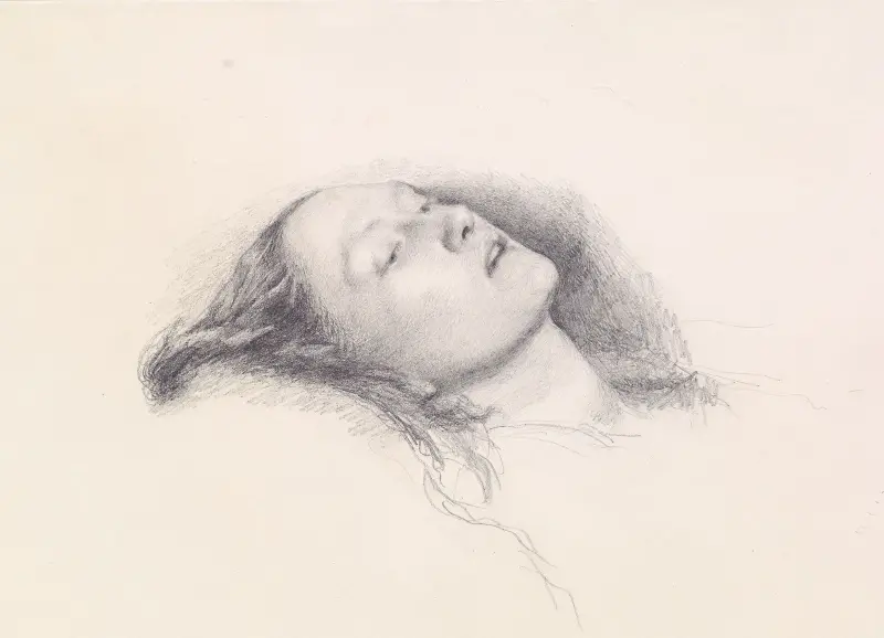 Ophelia – Kopfstudie von Sir John Everett Millais