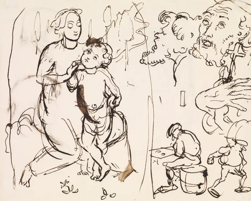 Parodies of Old Masters av Sir John Everett Millais