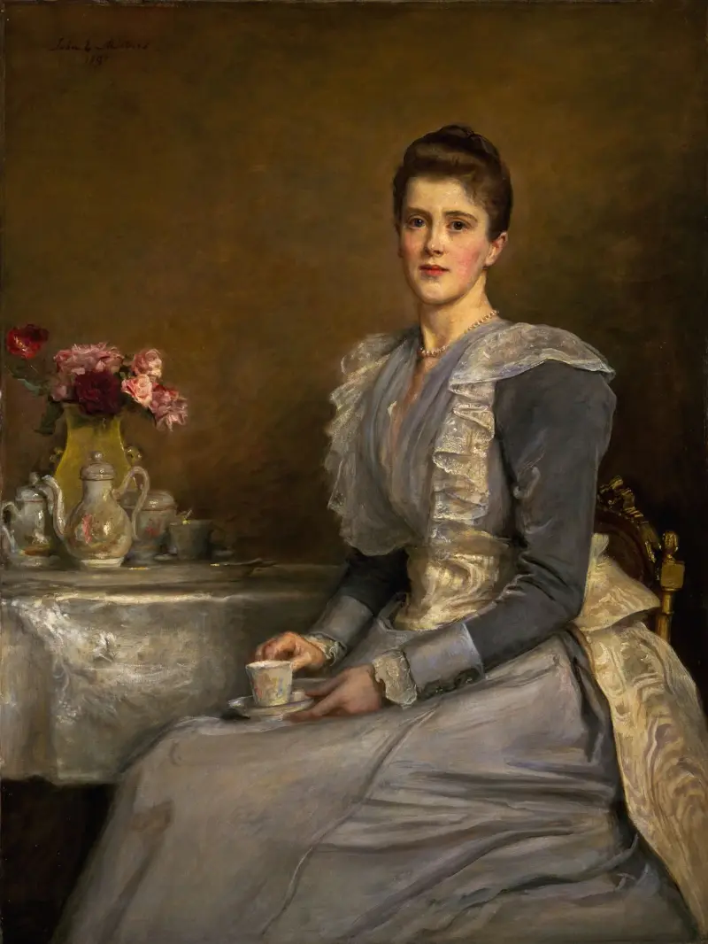 Portrait of Mary Endicott (d.1957), Mrs Joseph Chamberlain av Sir John Everett Millais
