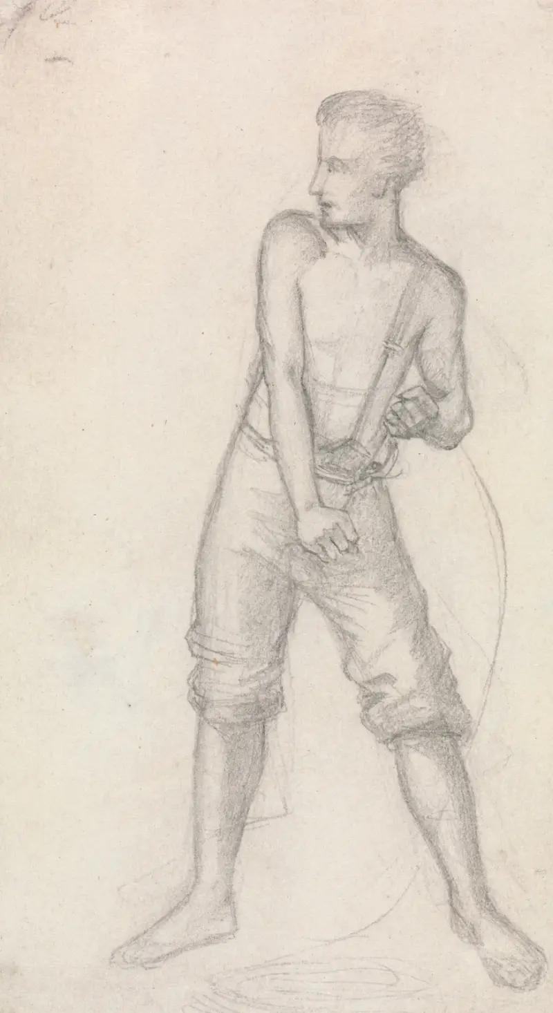 Study of a Youth av Sir John Everett Millais