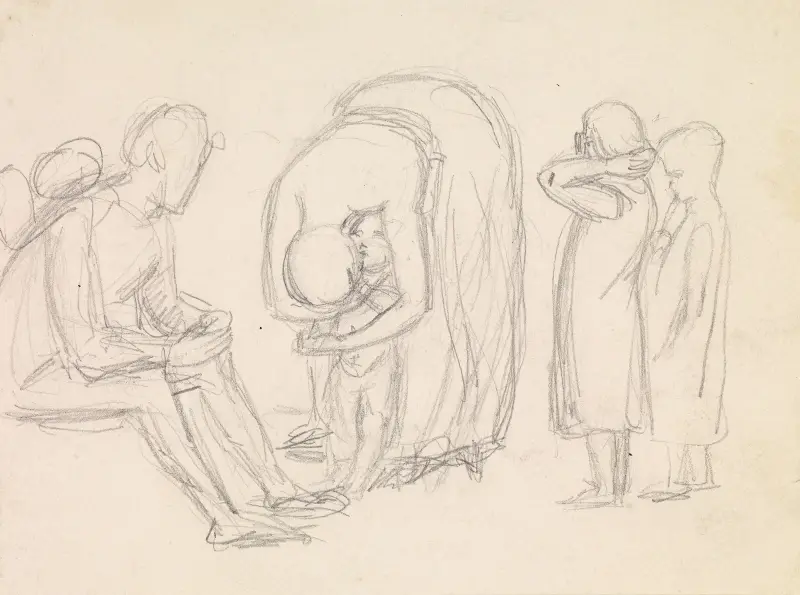 Tennyson’s Dora – Figure Studies av Sir John Everett Millais