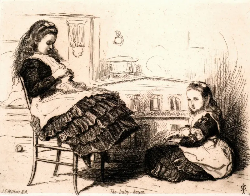 The Baby-House av Sir John Everett Millais